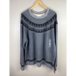 Sun And Stone Long Sleeve‎ Grandpa Sweater Size XXL Geometric Print Fleck